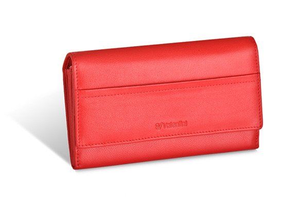 Damski portfel Valentini Black & Red Diamond 550 czerwony