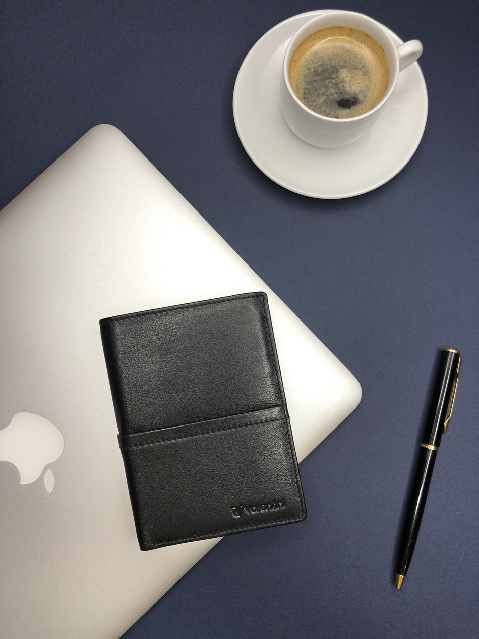 Portfel męski Valentini Black & Red Diamond 467 czarny