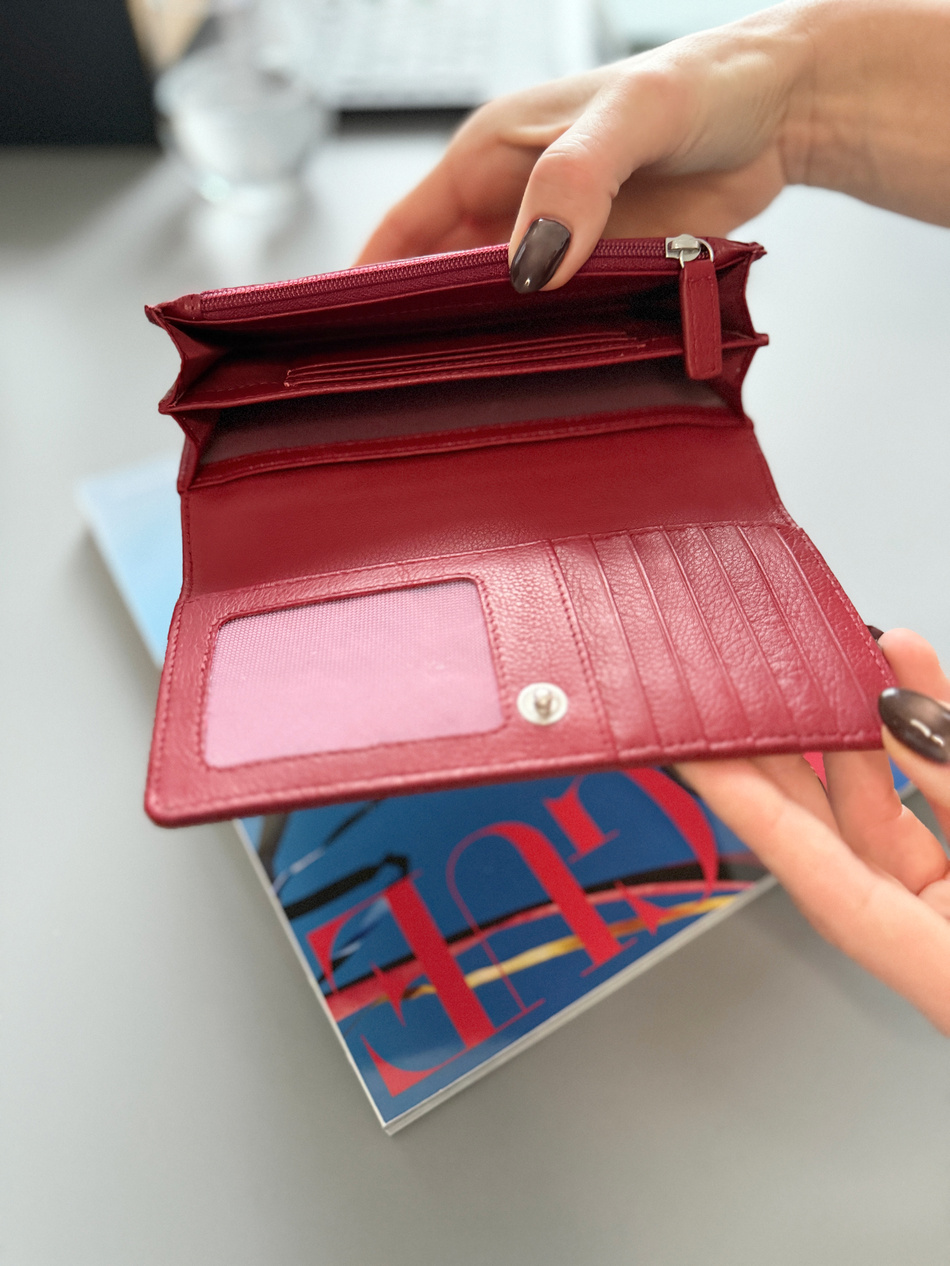 Portfel damski Valentini Caimani 550 burgundowy