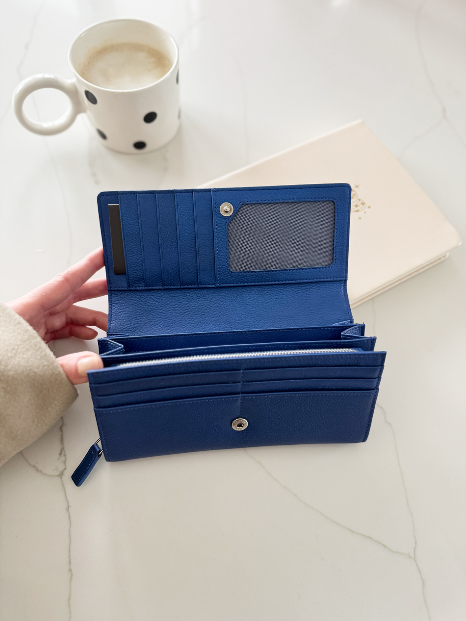 Portfel damski Valentini Metallic 277 niebieski