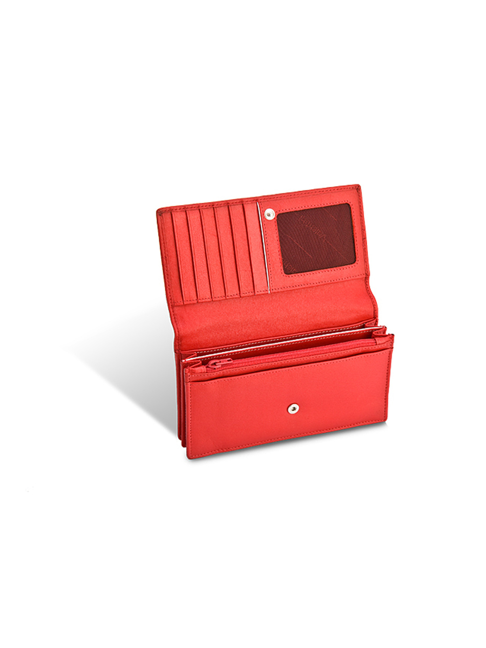 Damski portfel Valentini Black & Red Diamond 550 czerwony