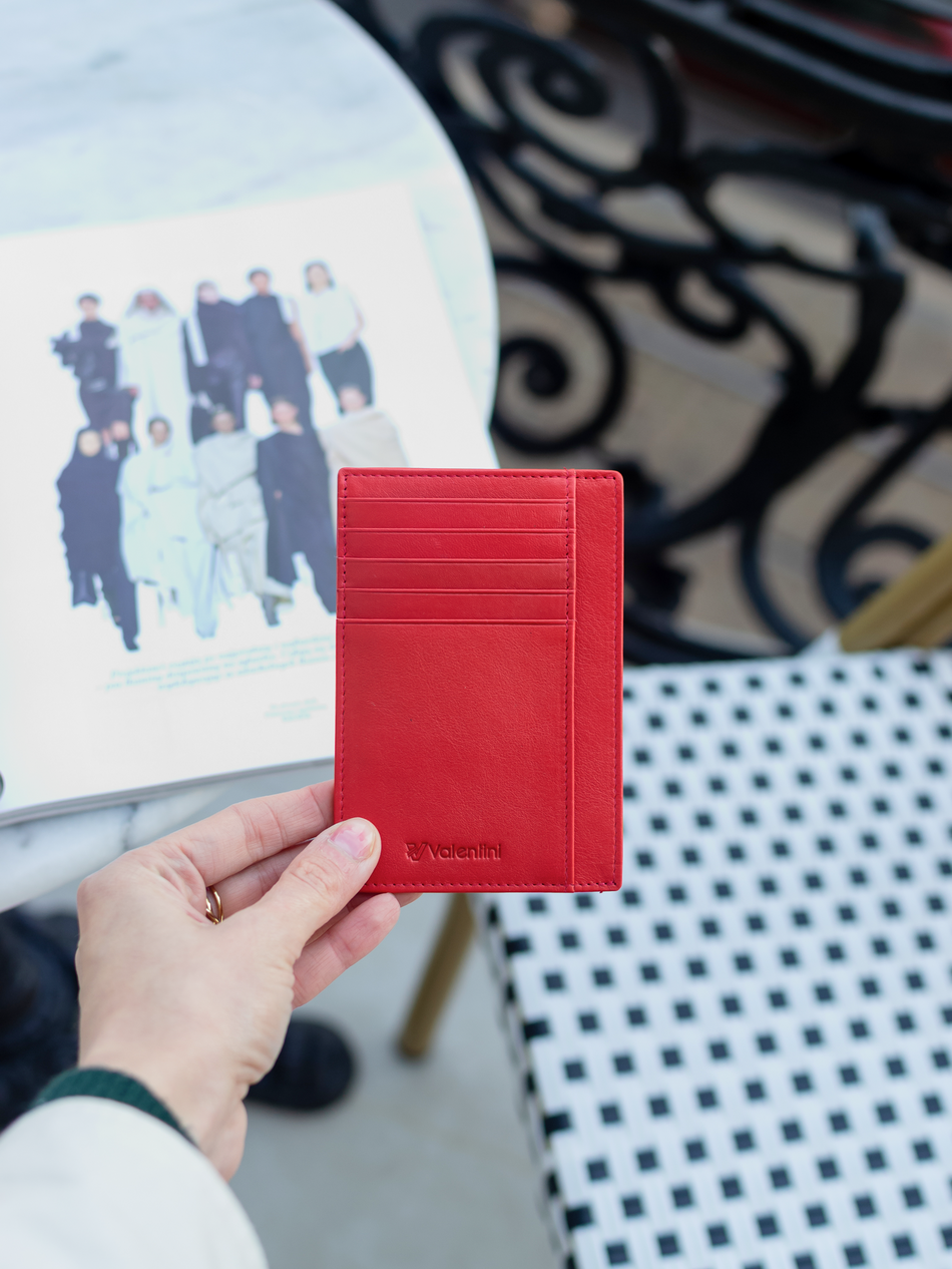 Etui na karty i dokumenty Valentini METALLIC 321 czerwone