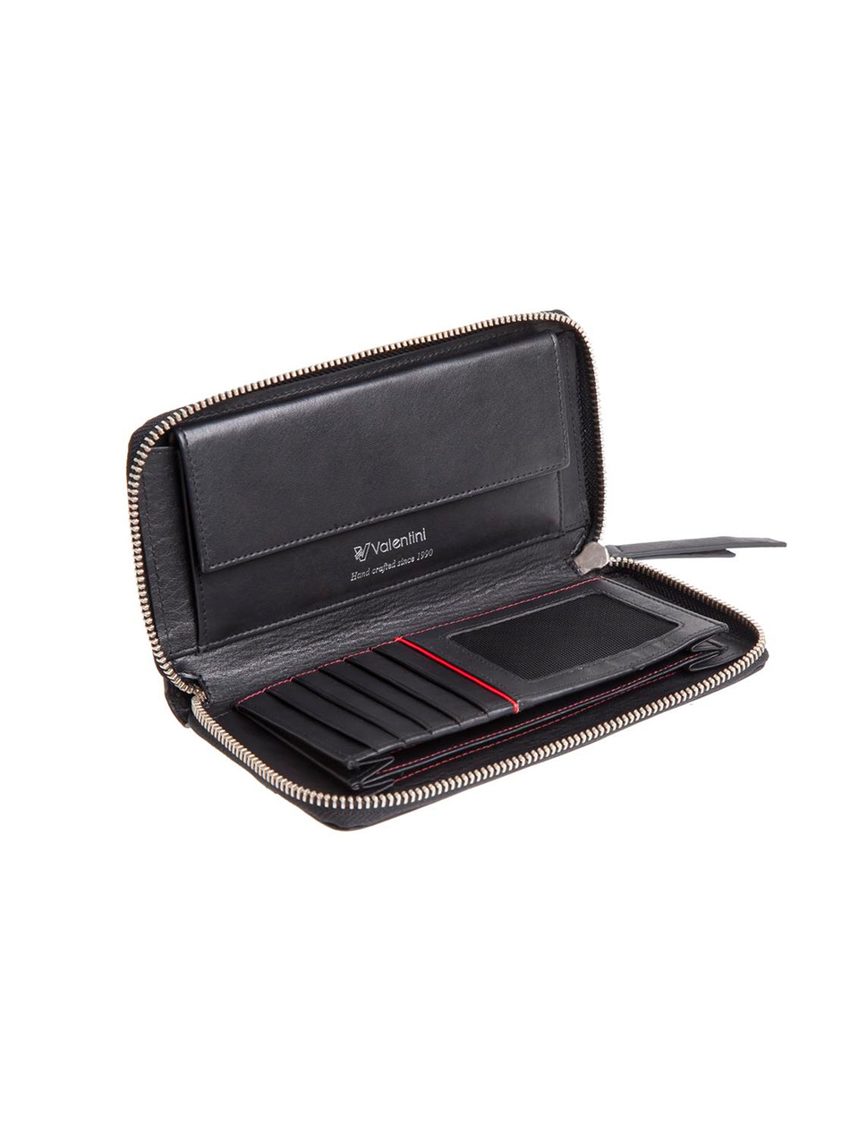 Portfel damski Valentini Black & Red Diamond 866 czarny