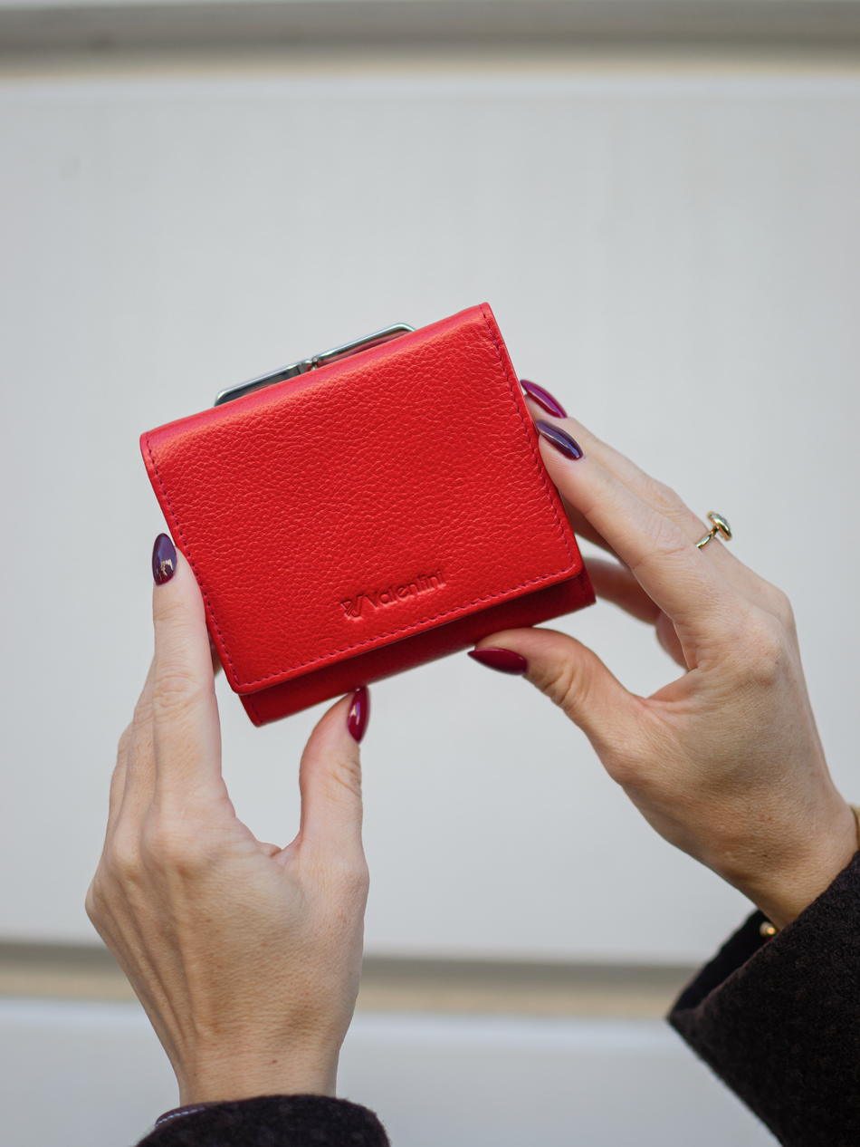 Portfel damski Valentini Metallic 446 czerwony