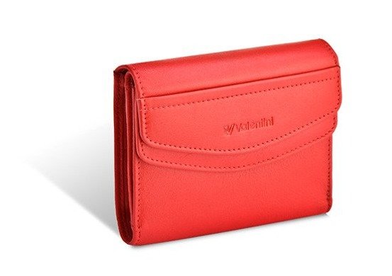 Damski portfel Valentini Black & Red Diamond 503 czerwony